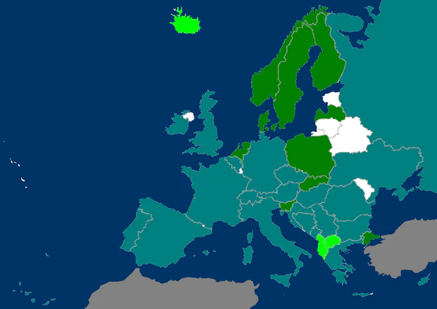 Distribution map Anax ephippiger