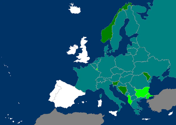 Distribution map Somatochlora flavomaculata